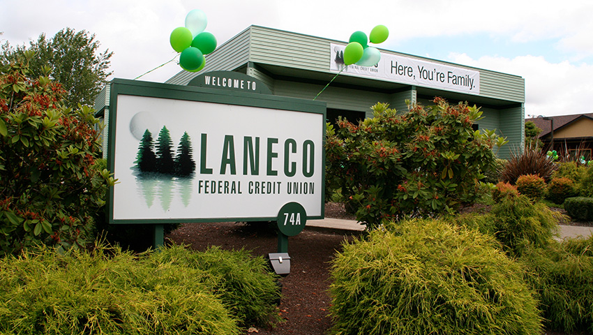 Laneco building and main sign